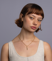 Wahine Pendant and Necklace. Gold Vermeil