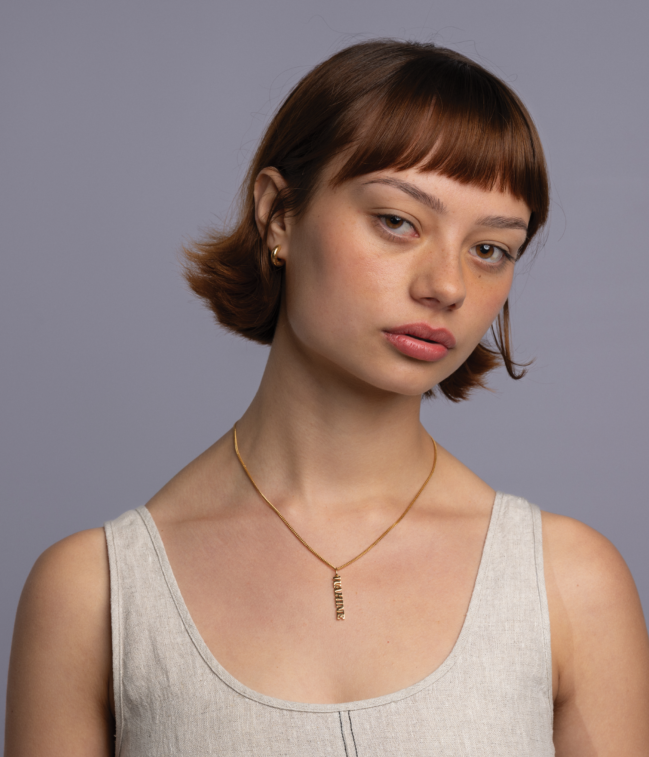 Wahine Pendant and Necklace. Gold Vermeil