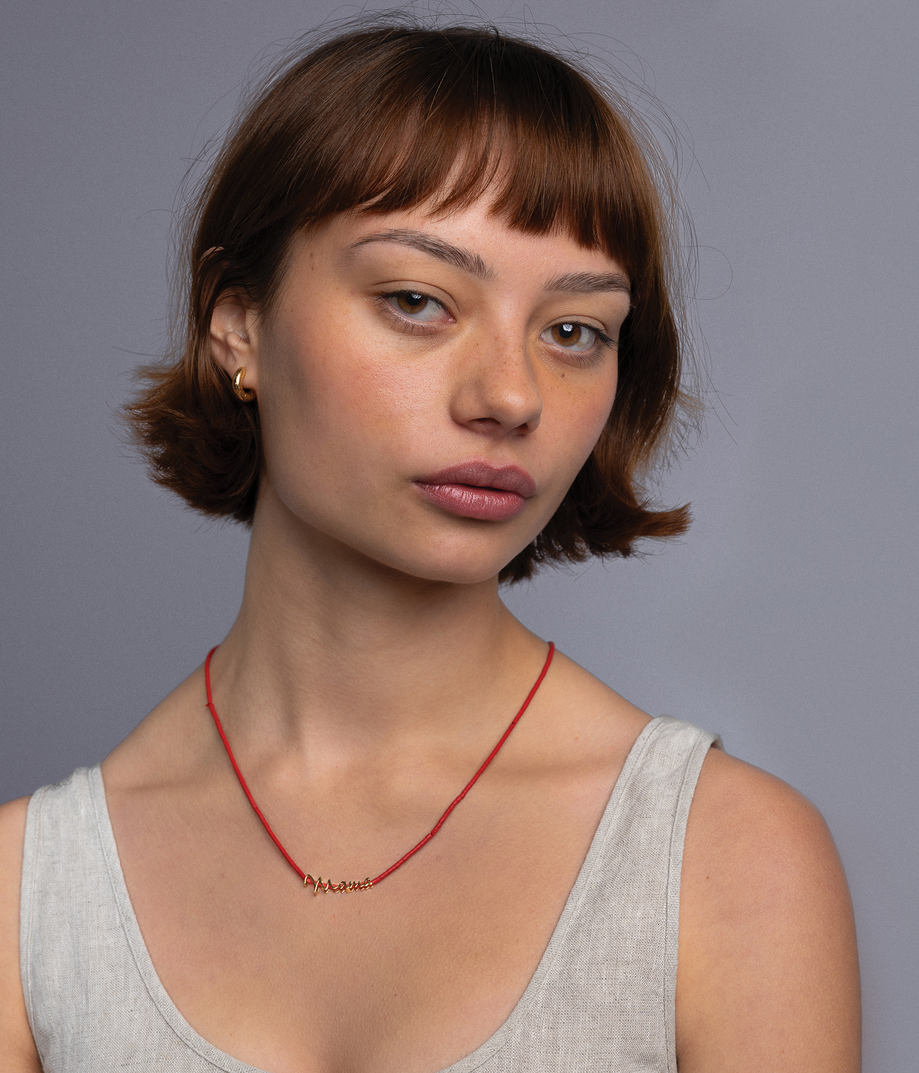 Mama | Māmā Bead Necklace. Gold Vermeil