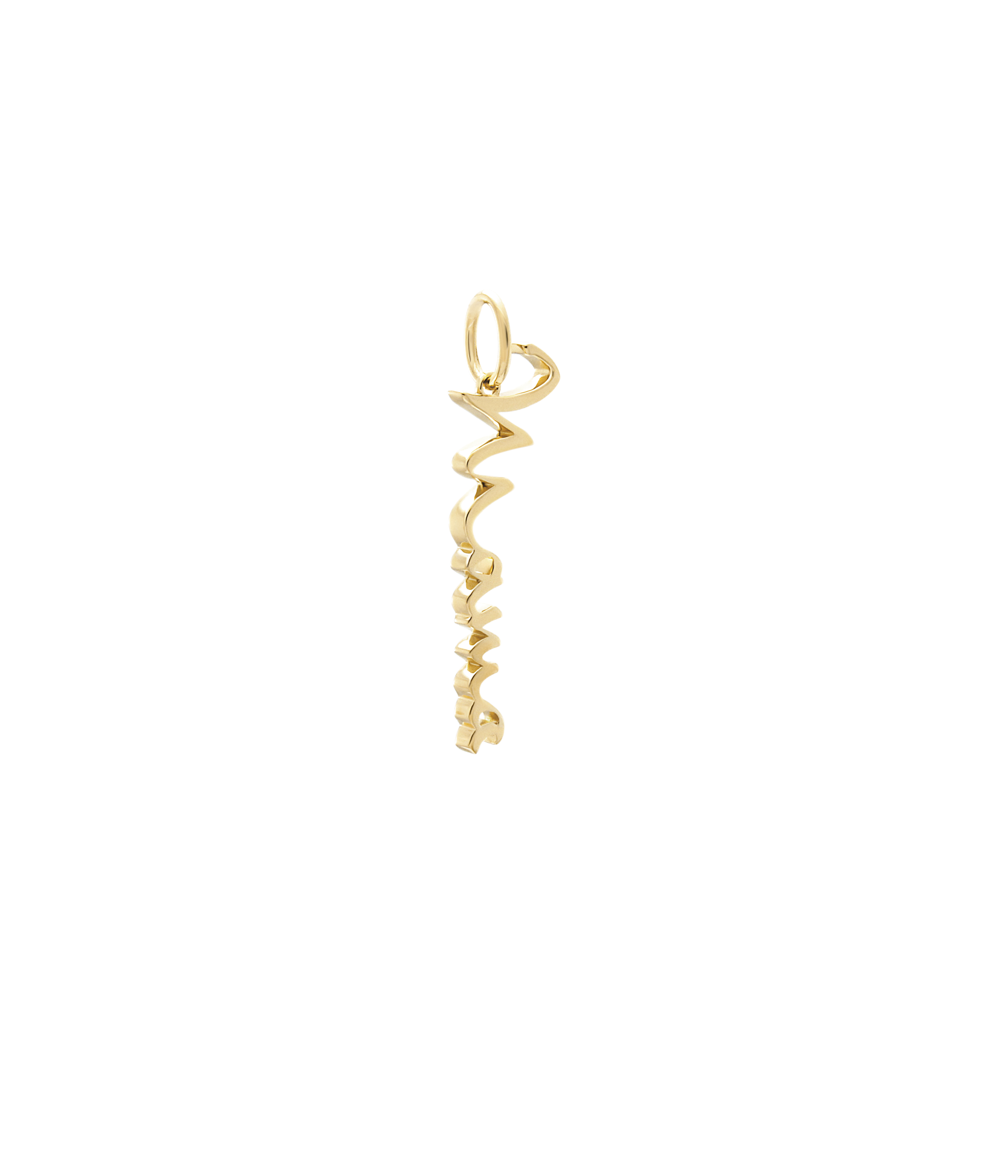 Mama | Māmā Cursive Pendant and Necklace. Gold Vermeil