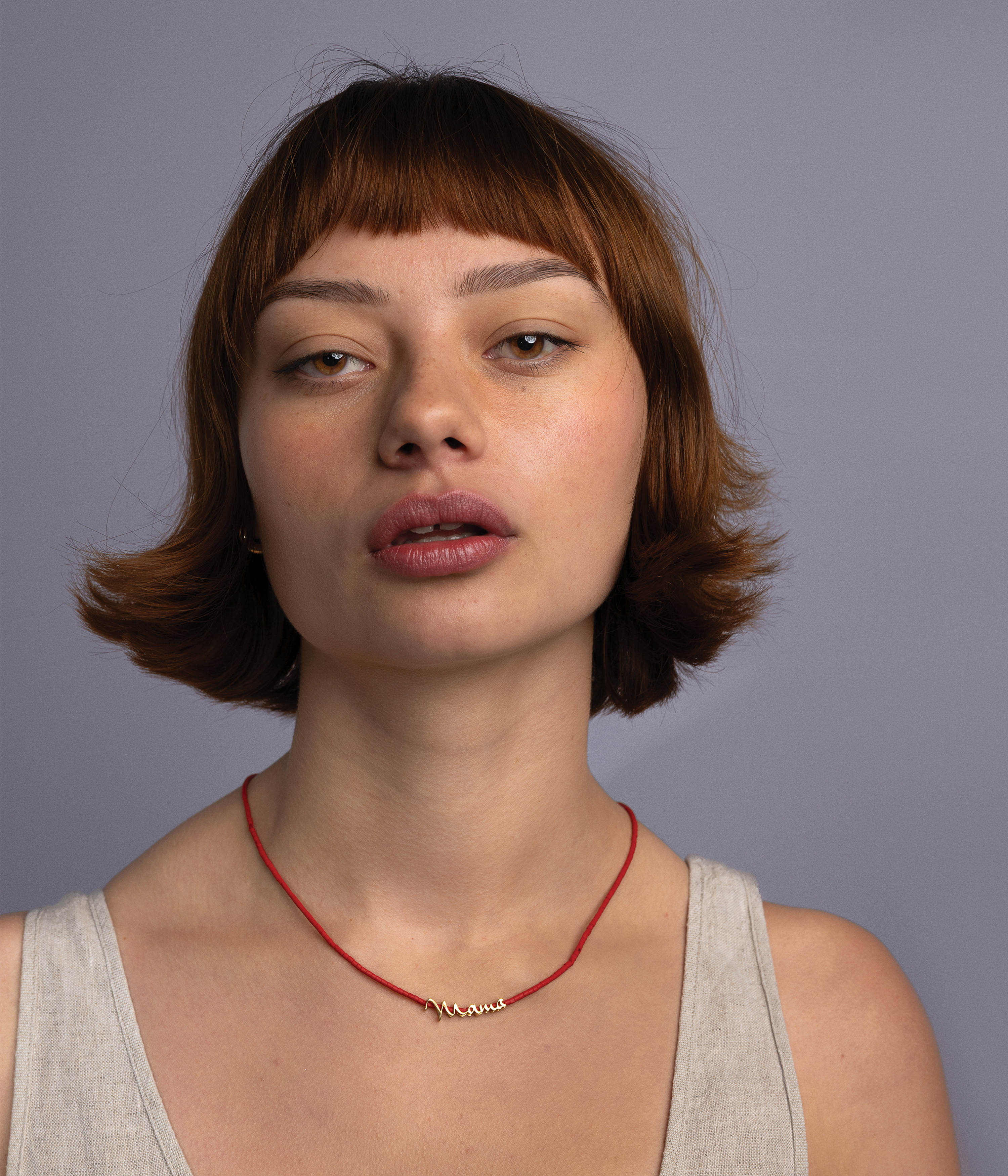 Mama | Māmā Bead Necklace. Gold Vermeil