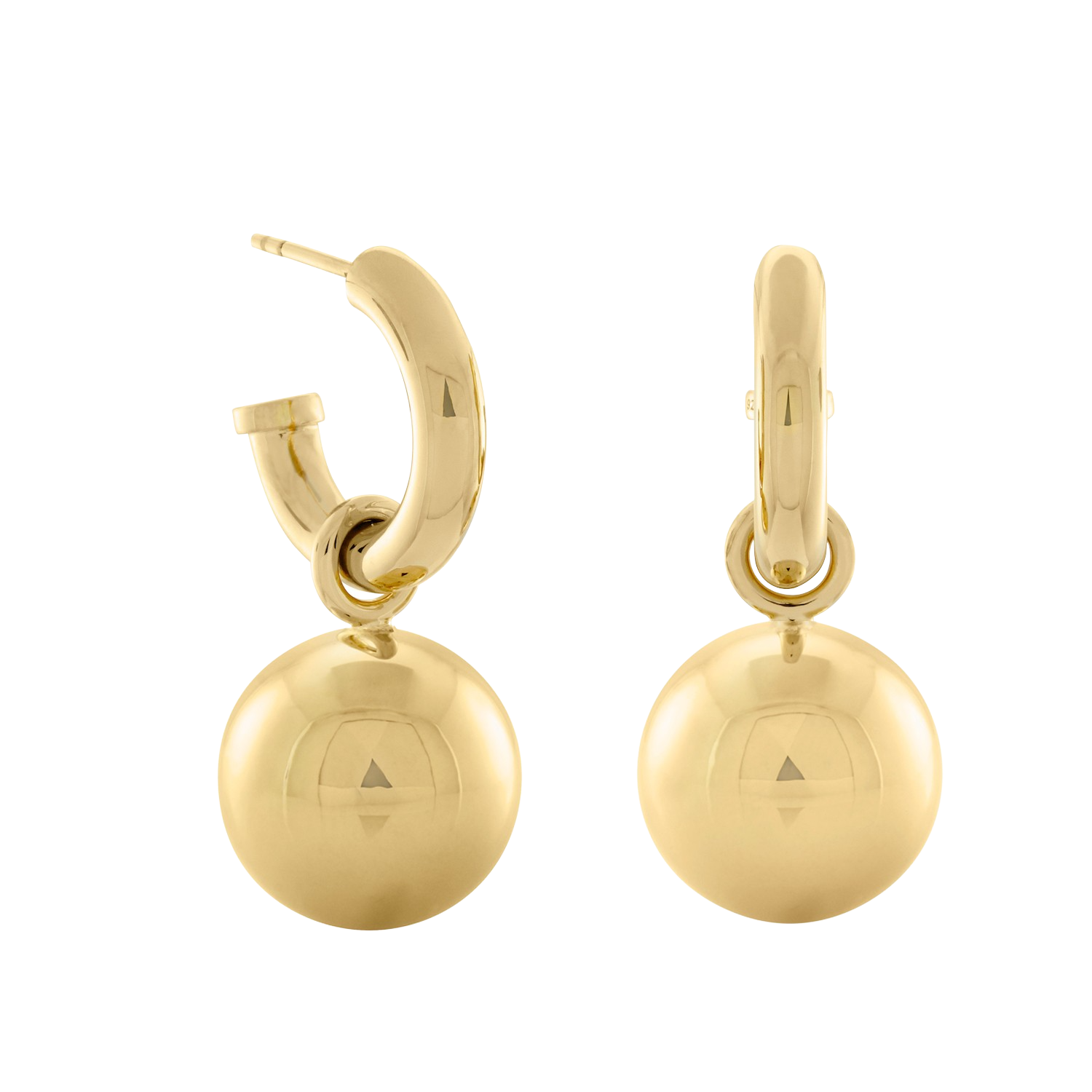 Freddie Ball Hoop Earrings, Gold Vermeil - Monarc Jewellery