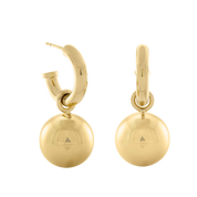 Freddie Ball Hoop Earrings, Gold Vermeil - Monarc Jewellery
