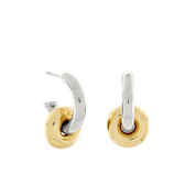 Hermione Hoop Earrings, Two-Tone. - Monarc Jewellery