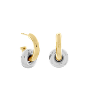 Hermione Hoop Earrings, Two-Tone. - Monarc Jewellery