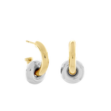 Hermione Hoop Earrings, Two-Tone.