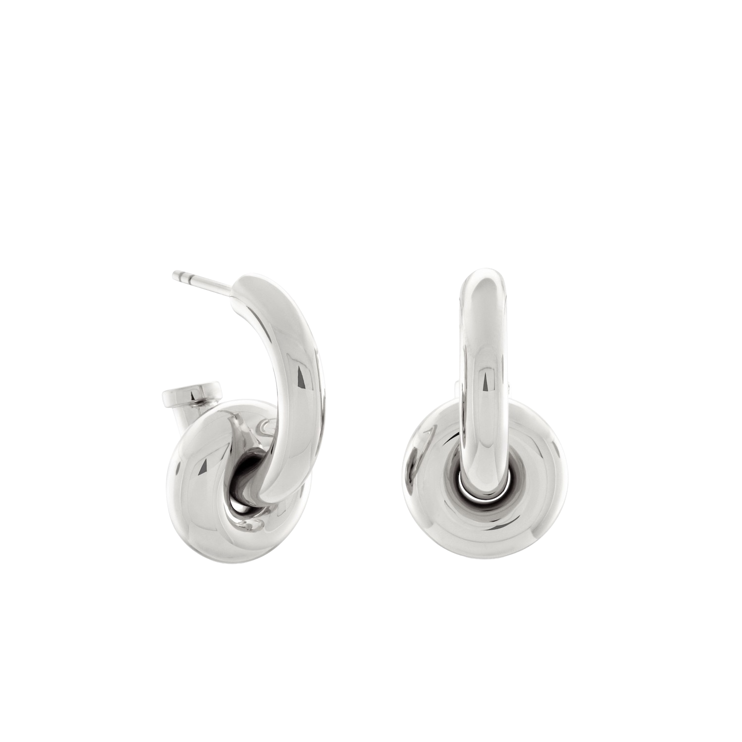 Hermione Hoop Earrings, Sterling Silver. - Monarc Jewellery
