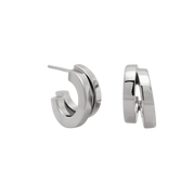 Hunch Double Hoop Earrings, Sterling Silver - Monarc Jewellery