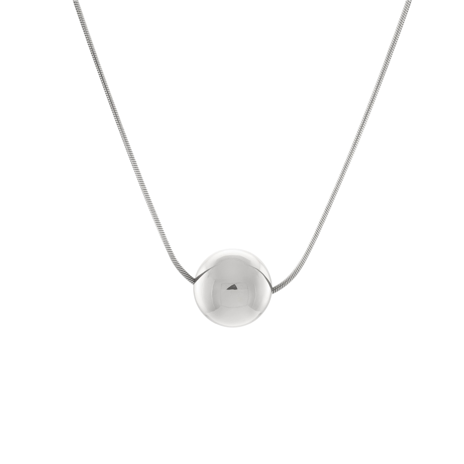 Josephine Orb Necklace, Sterling Silver - Monarc Jewellery