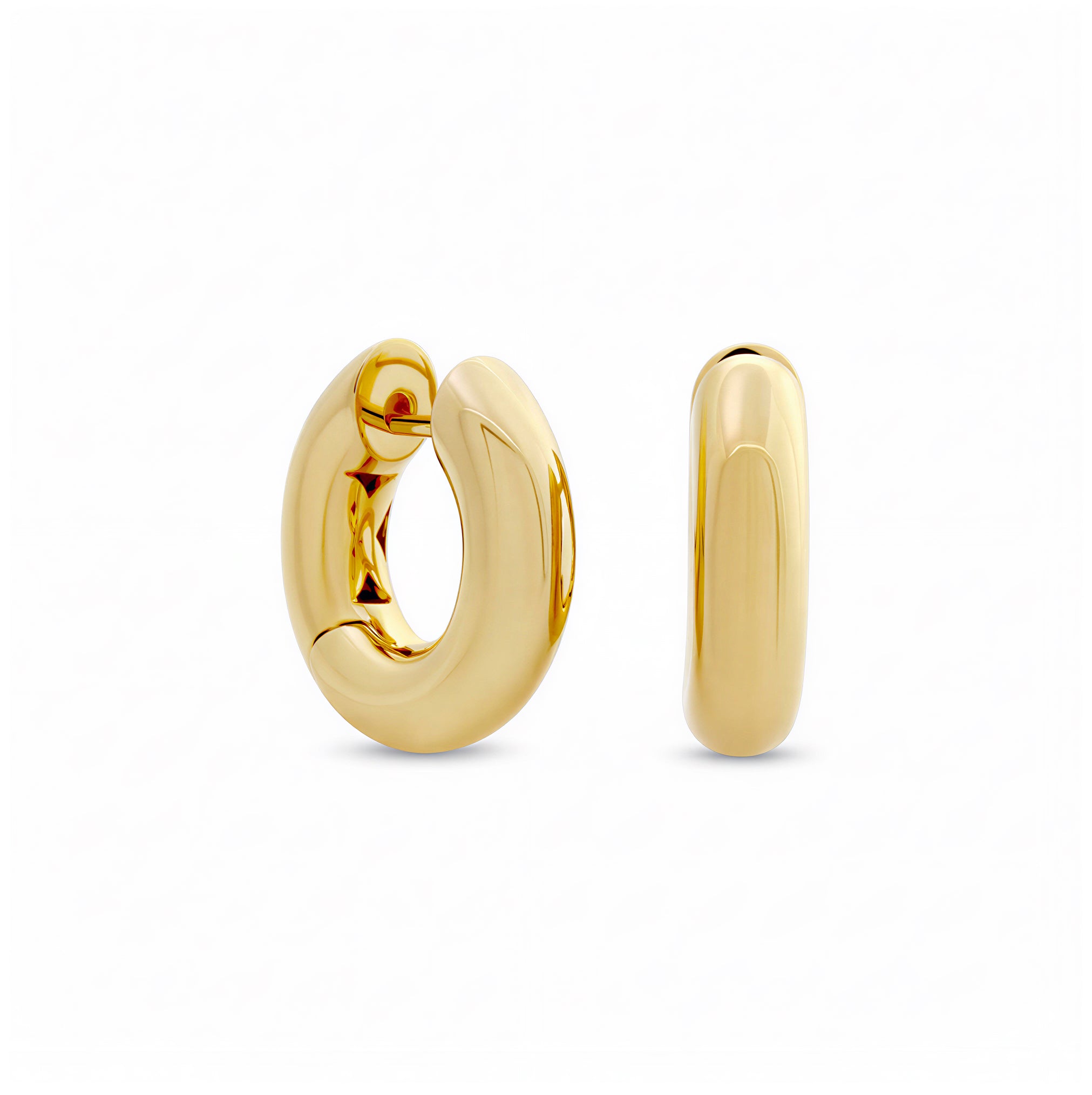 Large Anita Huggie Hoop. Gold Vermeil. - Monarc Jewellery