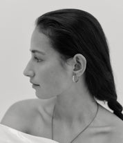 Bloom Hoop Earrings. Silver