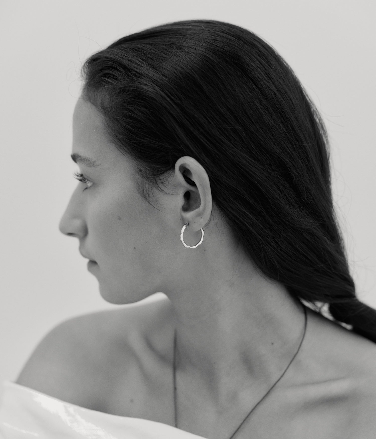 Bloom Hoop Earrings. Silver