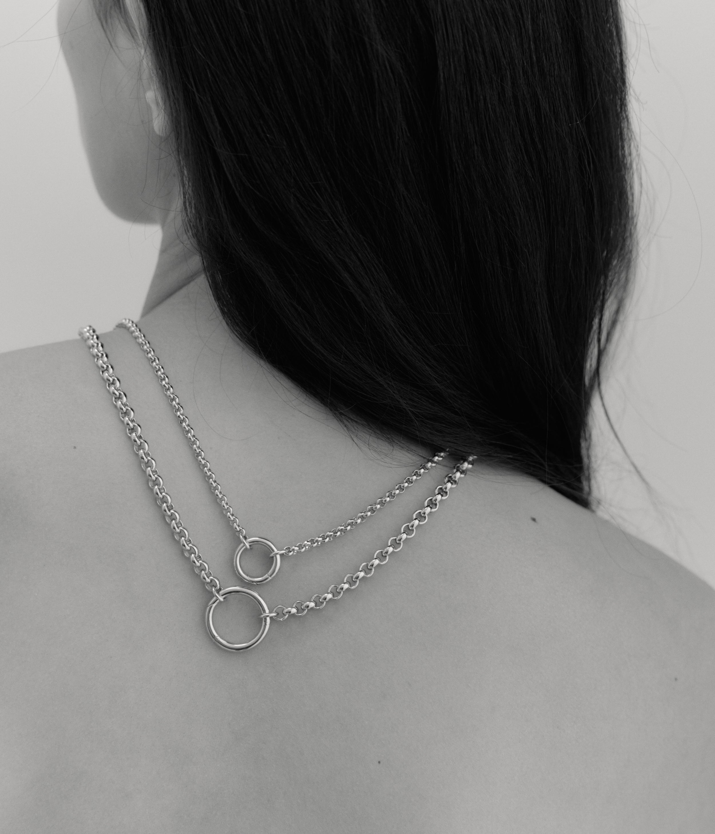 Cor Chain Necklace. Silver.