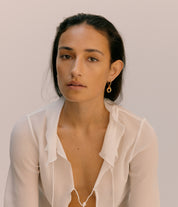 Oura Link Hoop Earring. Gold Vermeil - Monarc Jewellery