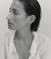 Oura Link Hoop Earring. Silver - Monarc Jewellery