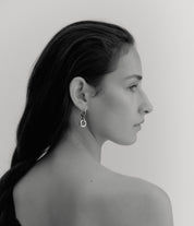 Oura Link Hoop Earring. Silver - Monarc Jewellery