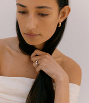 Puzzle Hoop Earrings. Gold Vermeil - Monarc Jewellery