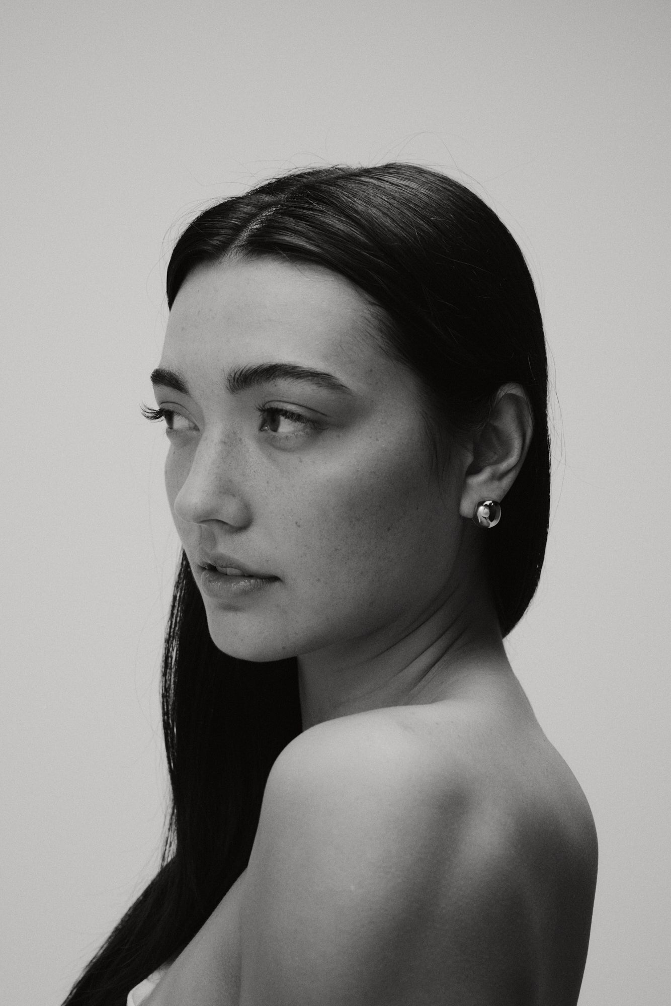 Consero Orb Huggie Earring. Silver - Monarc Jewellery