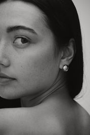 Consero Orb Huggie Earring. Silver - Monarc Jewellery