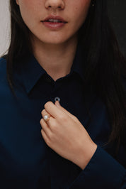 Strata Pearl Ring. 9k Yellow Gold. - Monarc Jewellery