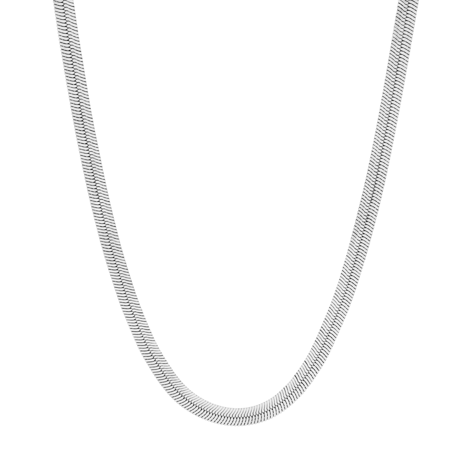 Silky Tie Necklace. Sterling Silver