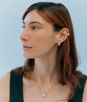 Nymph Wave Hoop Earrings. Gold Vermeil