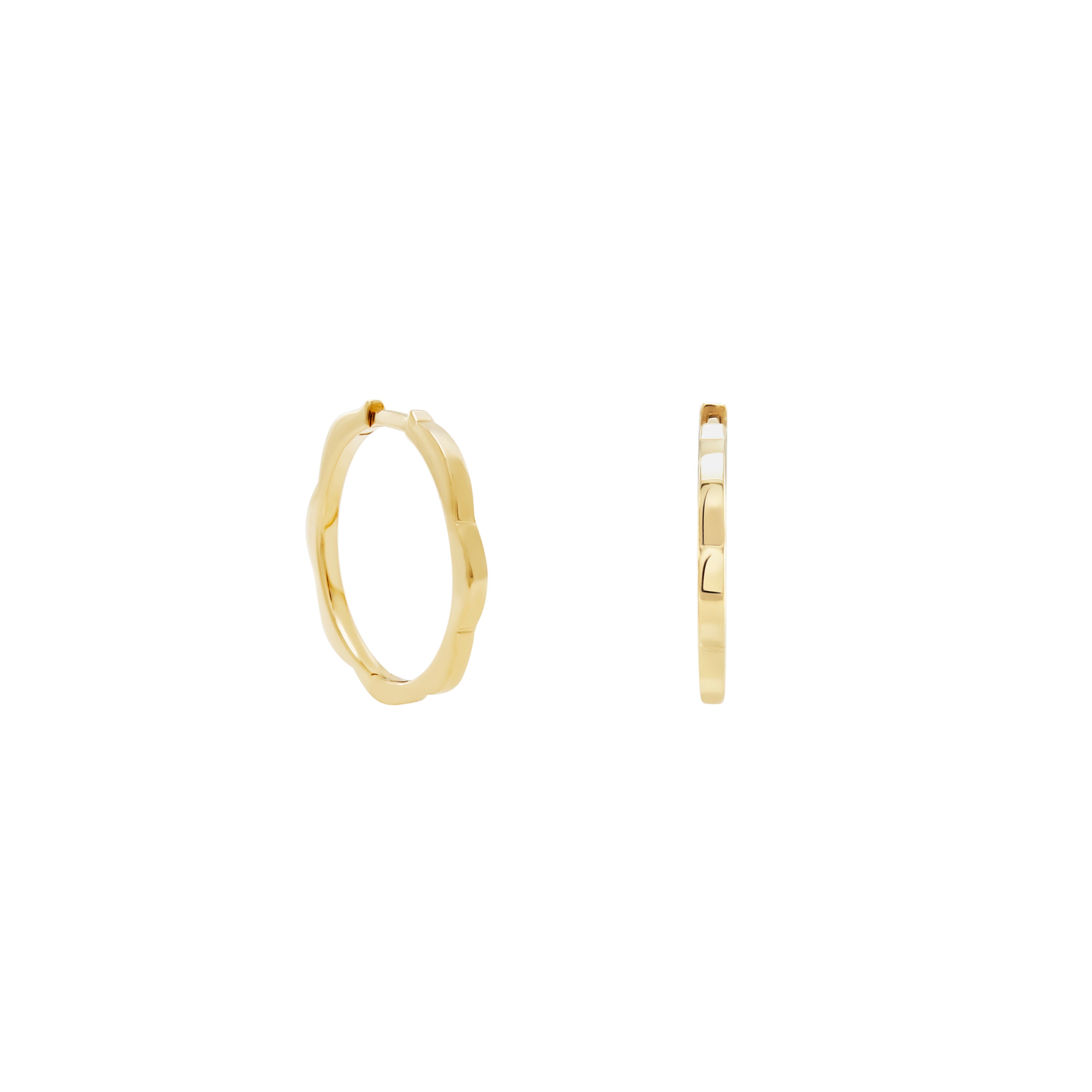 Bloom Hoop Earrings. Gold Vermeil - Monarc Jewellery