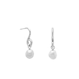 Oura Pearl Stud Earring. Silver