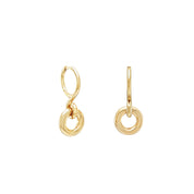 Oura Link Hoop Earring. Gold Vermeil - Monarc Jewellery