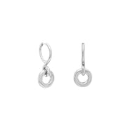Oura Link Hoop Earring. Silver - Monarc Jewellery