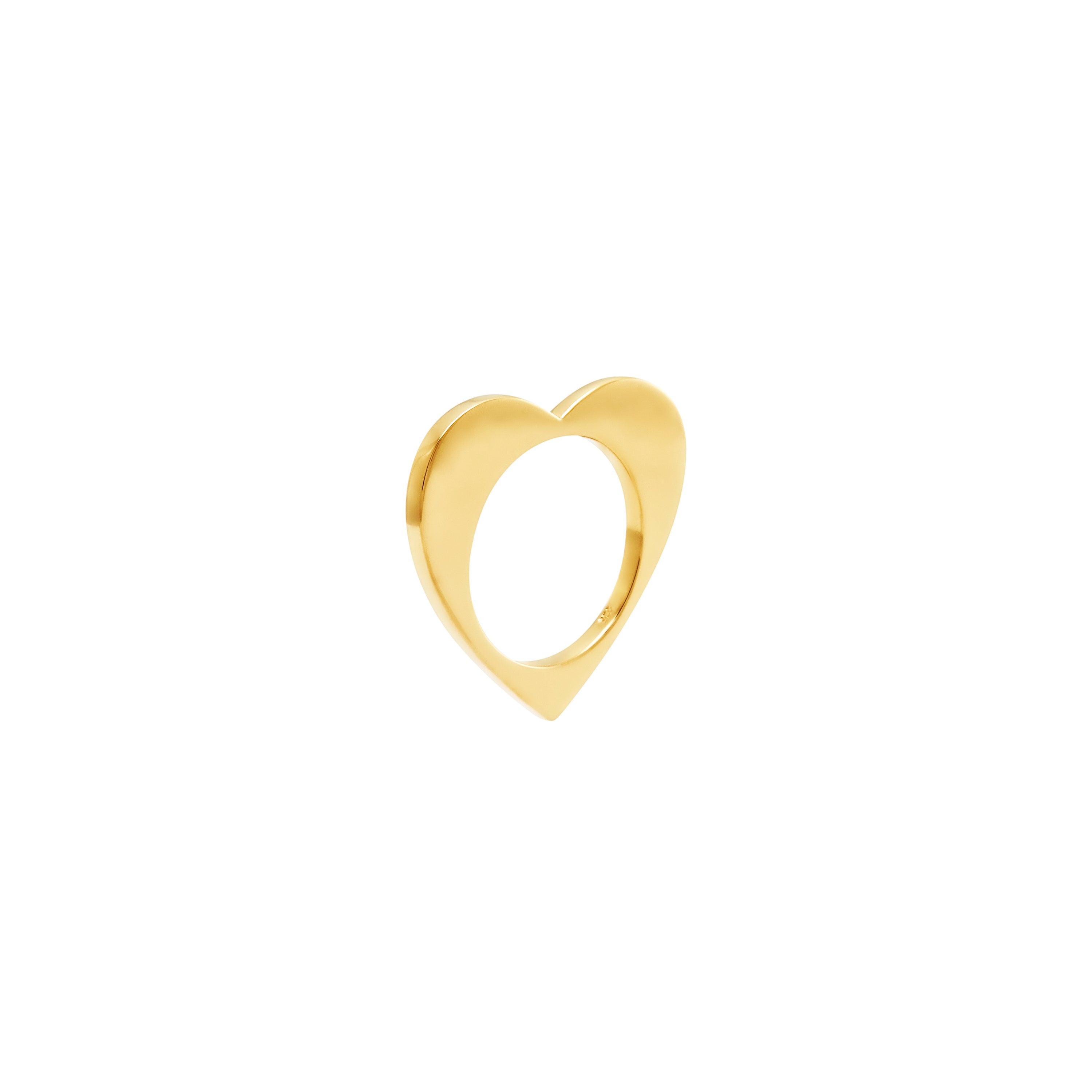 Romeus Heart Pendant / Charm. Gold Vermeil