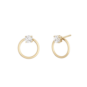 Orla 2-in-1 Diamond Solitaire Earrings. 18k Yellow Gold - Monarc Jewellery