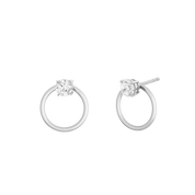 Orla 2-in-1 Diamond Solitaire Earrings. 18k White Gold or Platinum - Monarc Jewellery