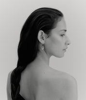 Oura Link Stud Earring. Silver - Monarc Jewellery