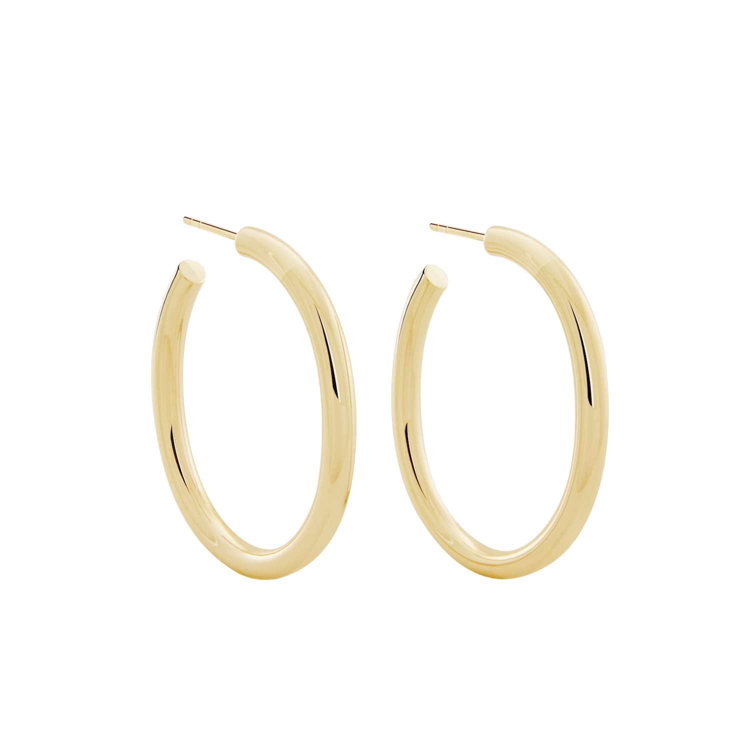 Oval Chubbies Hoops. Gold Vermeil - Monarc Jewellery