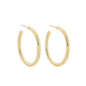 Oval Chubbies Hoops. Gold Vermeil - Monarc Jewellery
