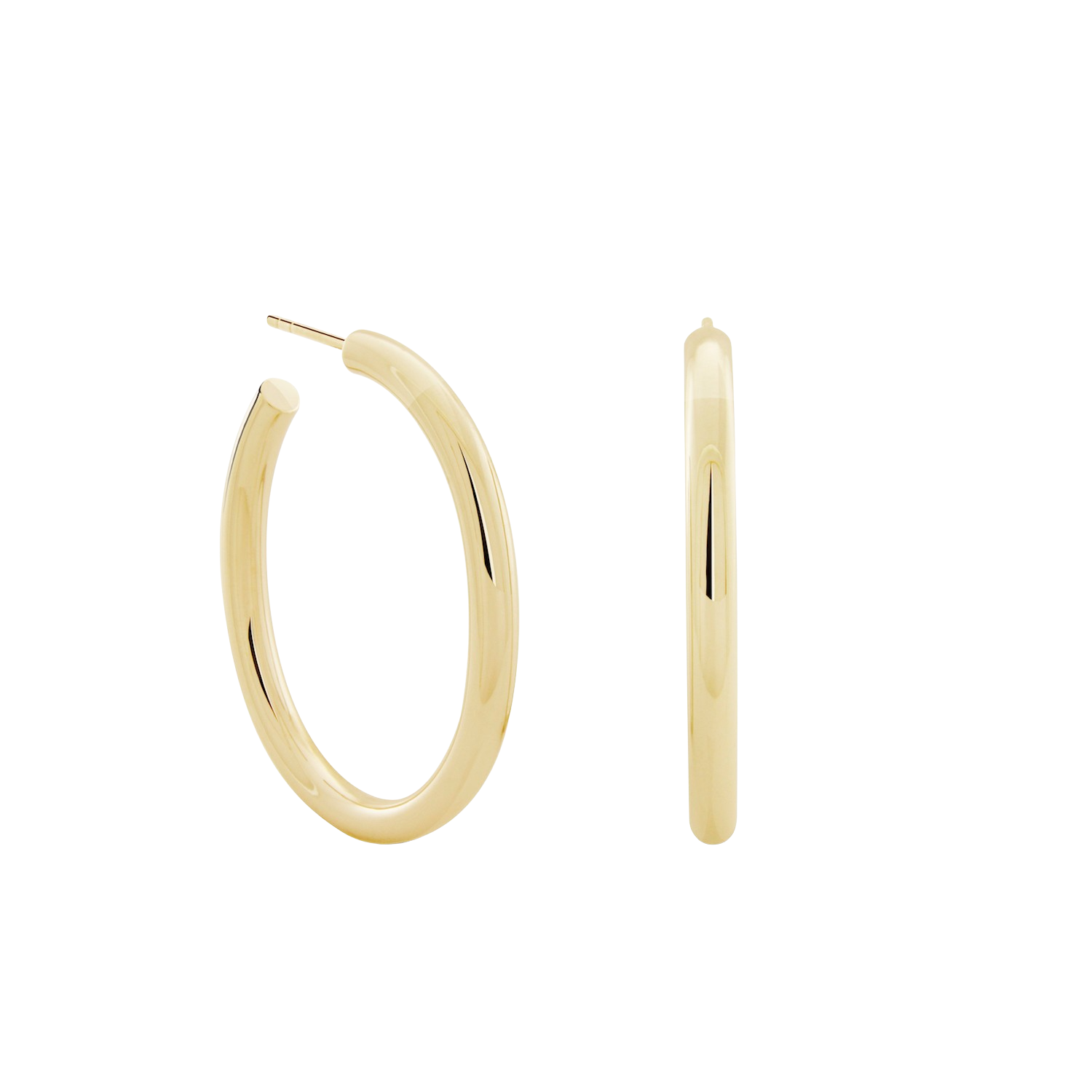 Oval Chubbies Hoops. Gold Vermeil - Monarc Jewellery