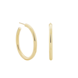 Oval Chubbies Hoops. Gold Vermeil