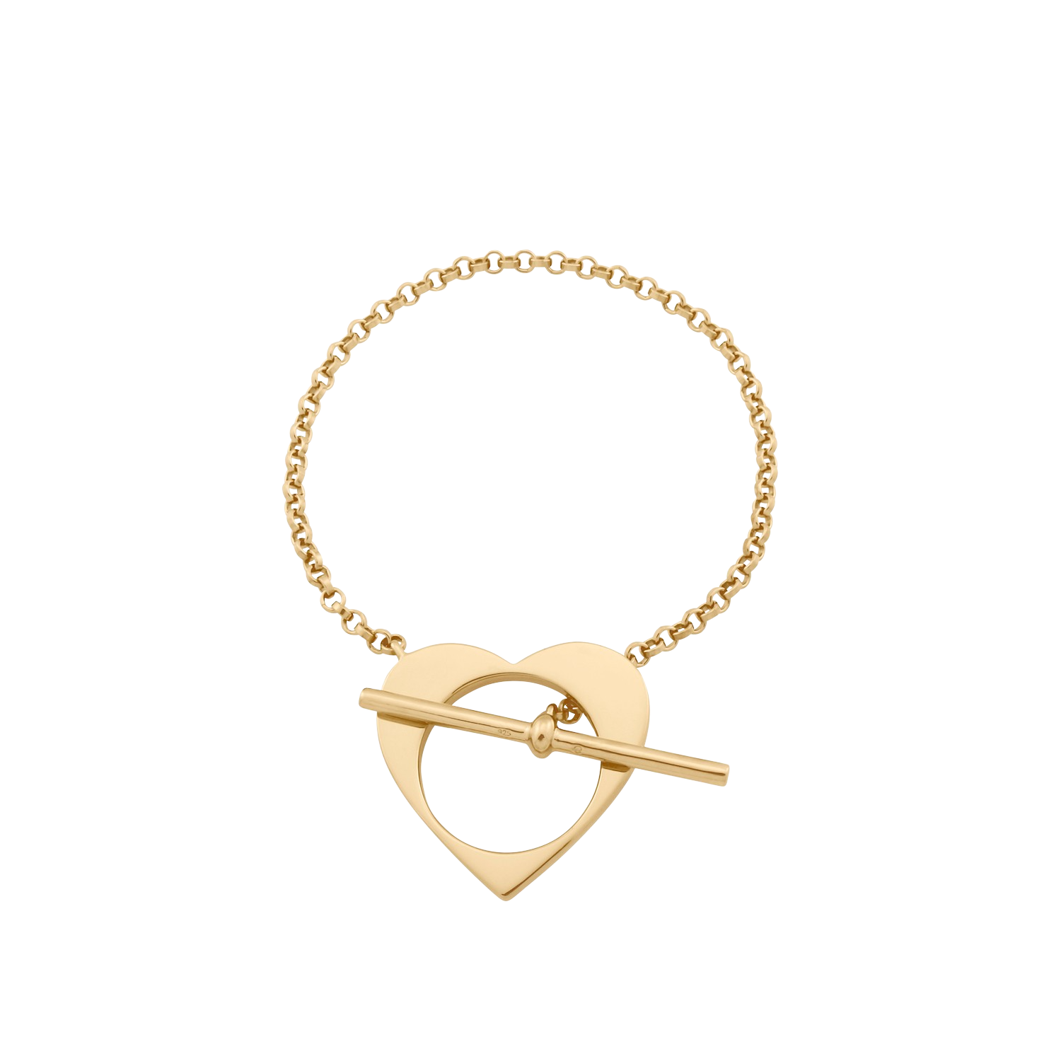 Romeus Heart Bracelet. Gold Vermeil - Monarc Jewellery