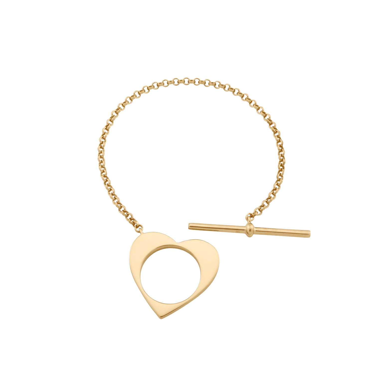 Romeus Heart Bracelet. Gold Vermeil - Monarc Jewellery