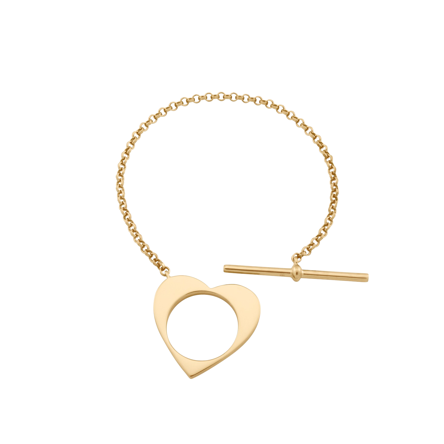 Romeus Heart Bracelet. Gold Vermeil