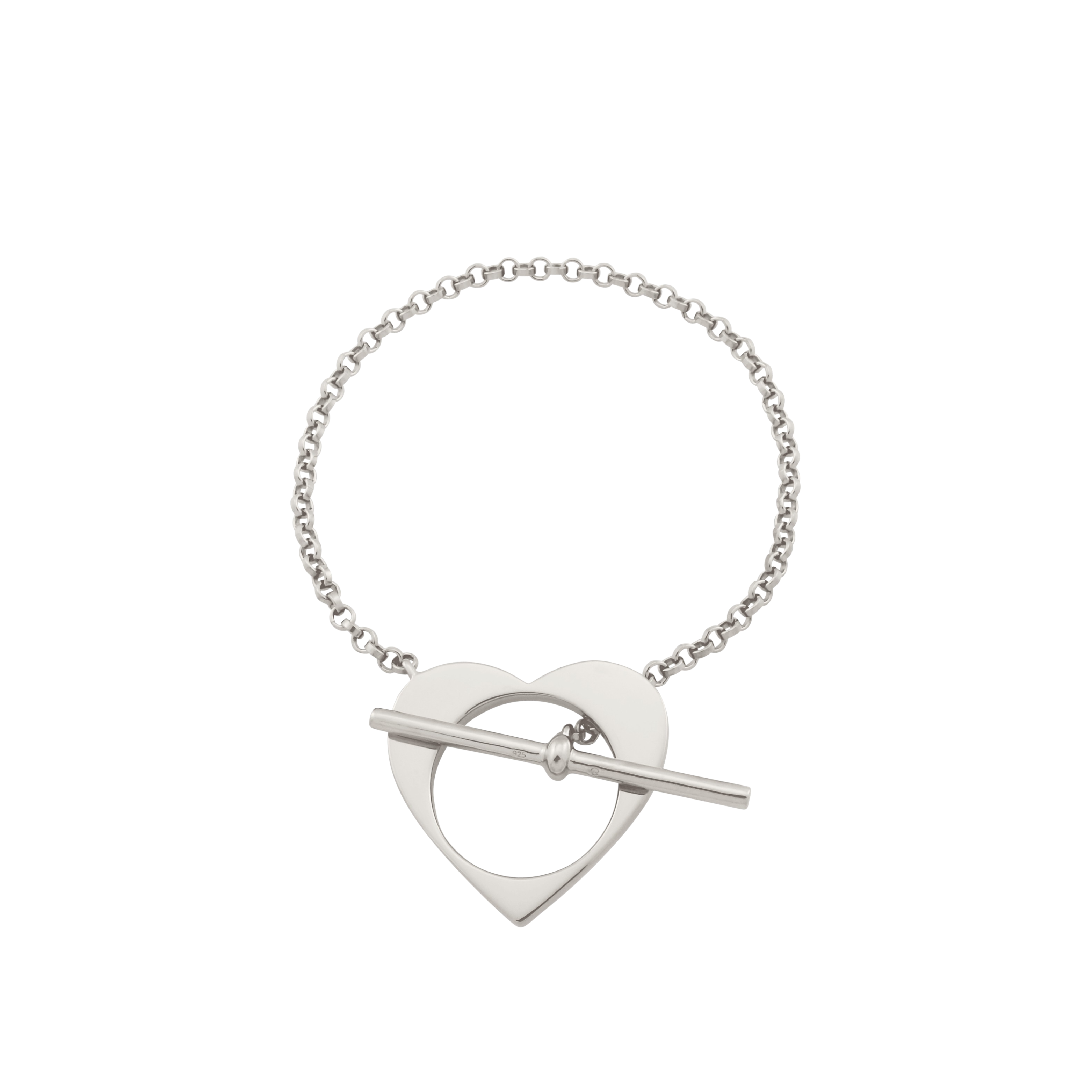 Romeus Heart Bracelet. Sterling Silver - Monarc Jewellery