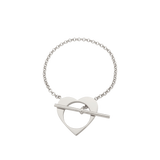 Romeus Heart Bracelet. Sterling Silver