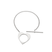 Romeus Heart Bracelet. Sterling Silver - Monarc Jewellery