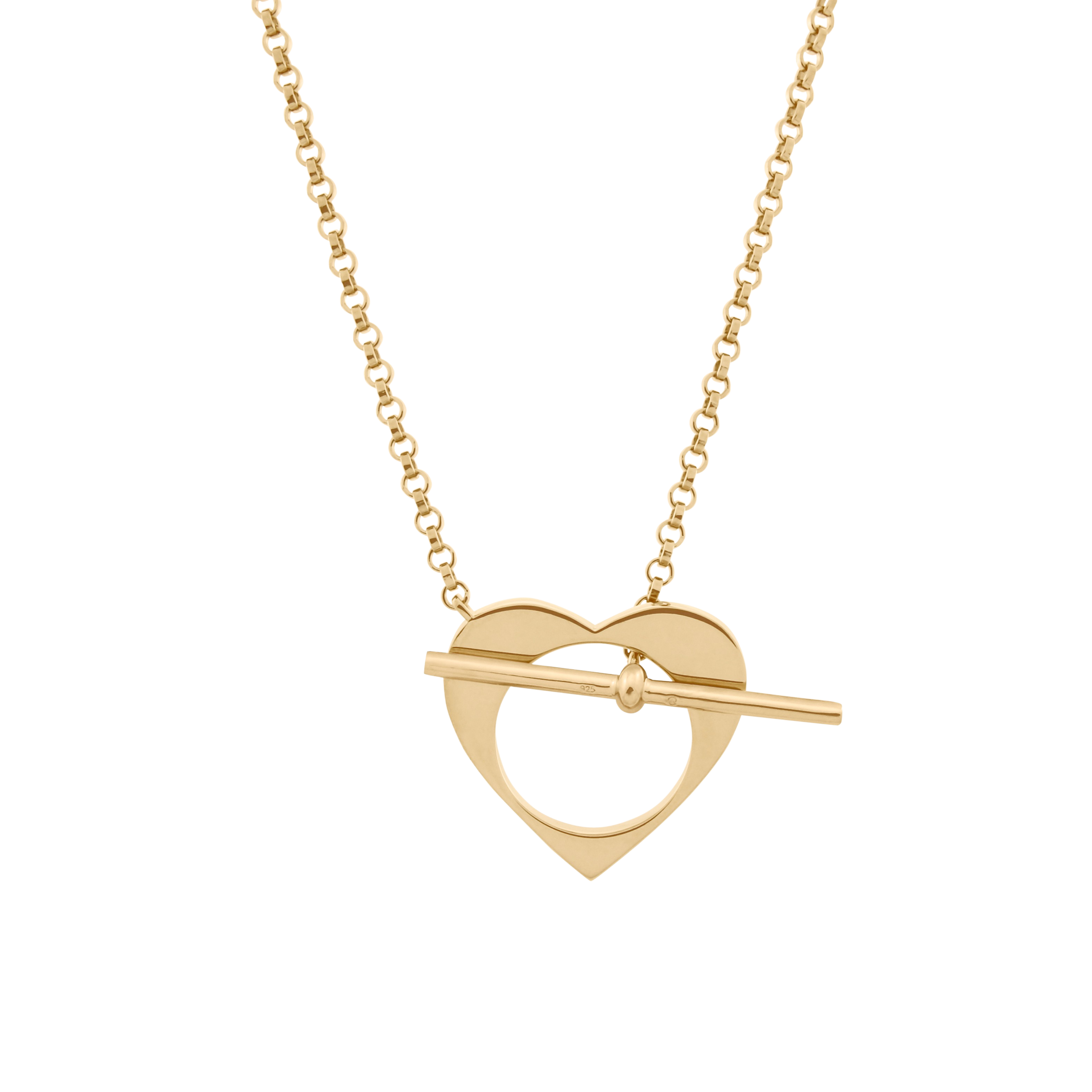 Romeus Heart Necklace. Gold Vermeil (BACK ORDER) - Monarc Jewellery