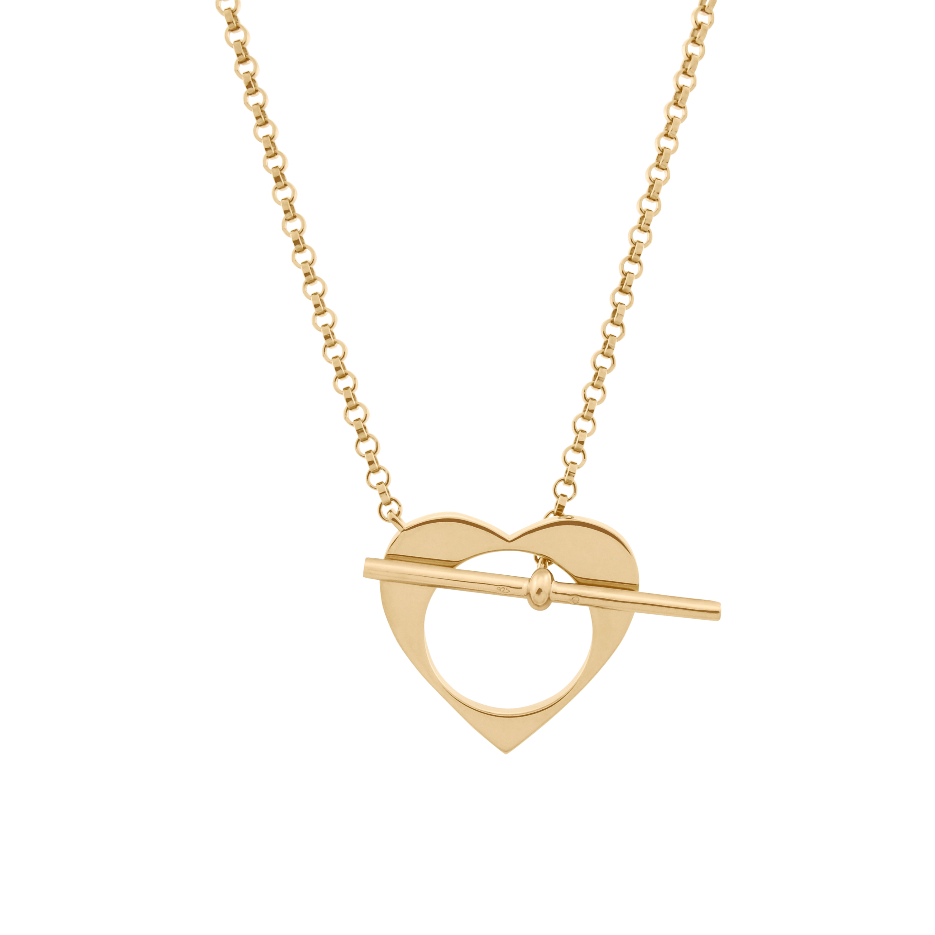 Romeus Heart Necklace. Gold Vermeil (BACK ORDER)