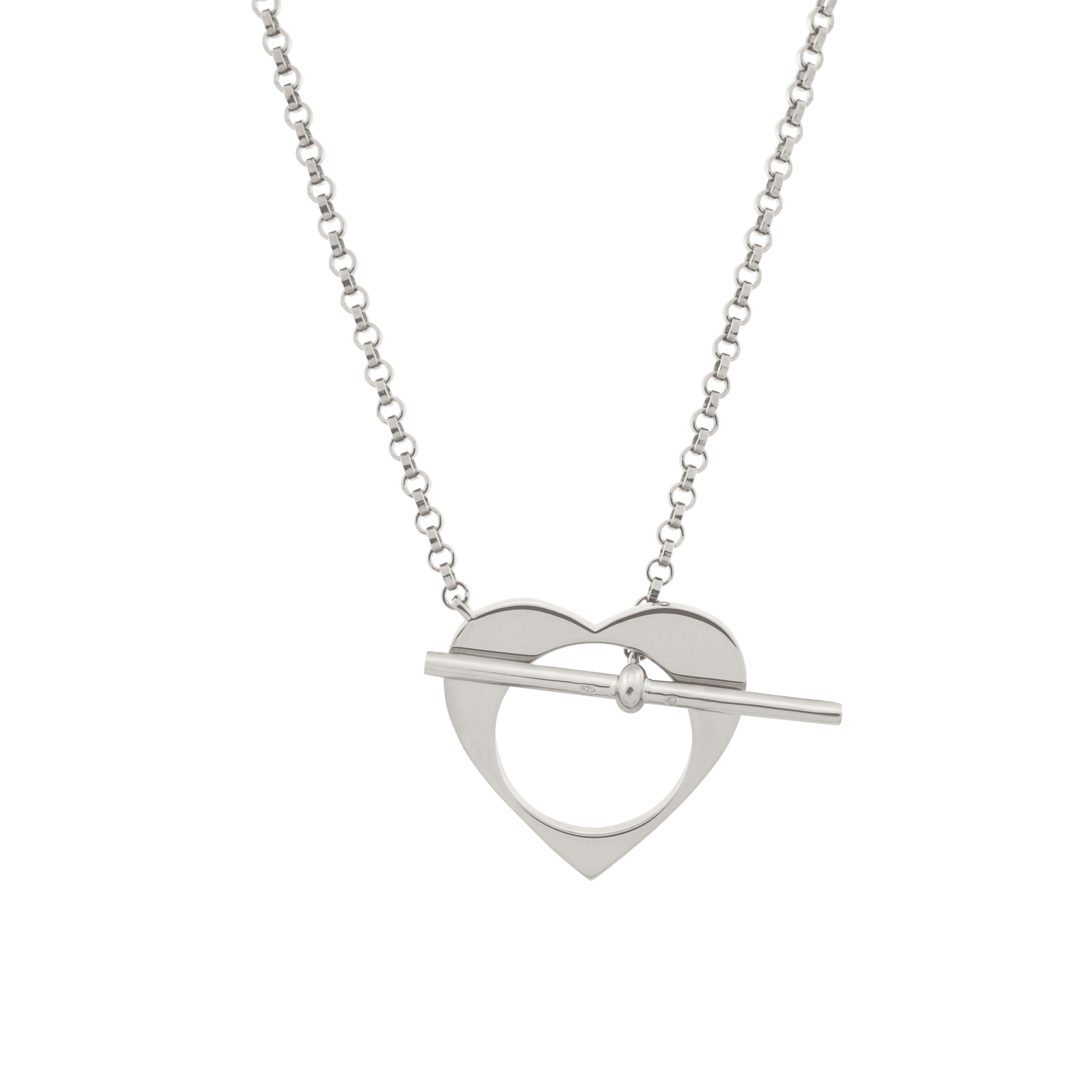 Romeus Heart Necklace. Sterling Silver