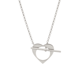Romeus Heart Necklace. Sterling Silver