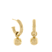 Scout Hoop & Ball Earrings, Gold Vermeil - Monarc Jewellery