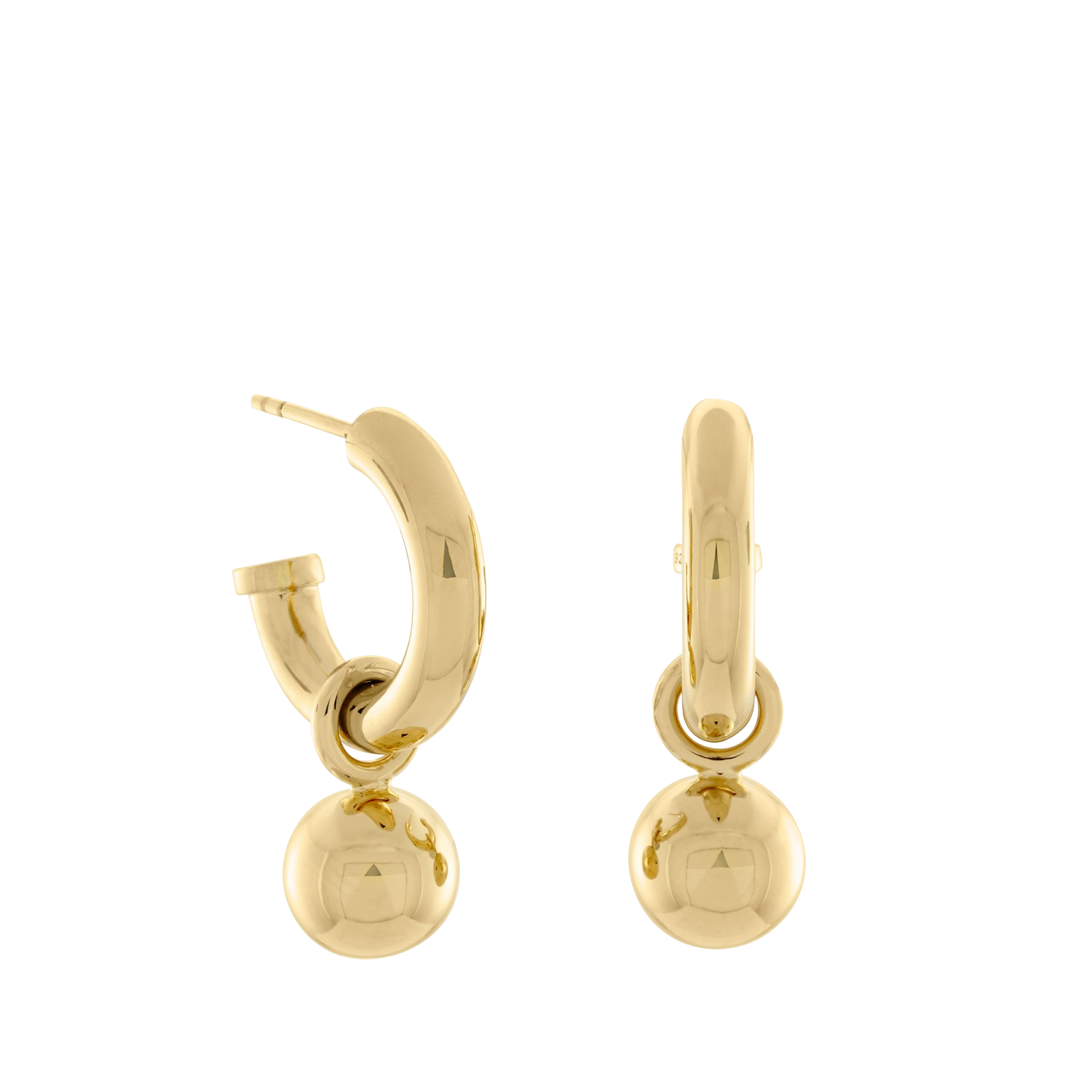 Scout Hoop & Ball Earrings, Gold Vermeil - Monarc Jewellery